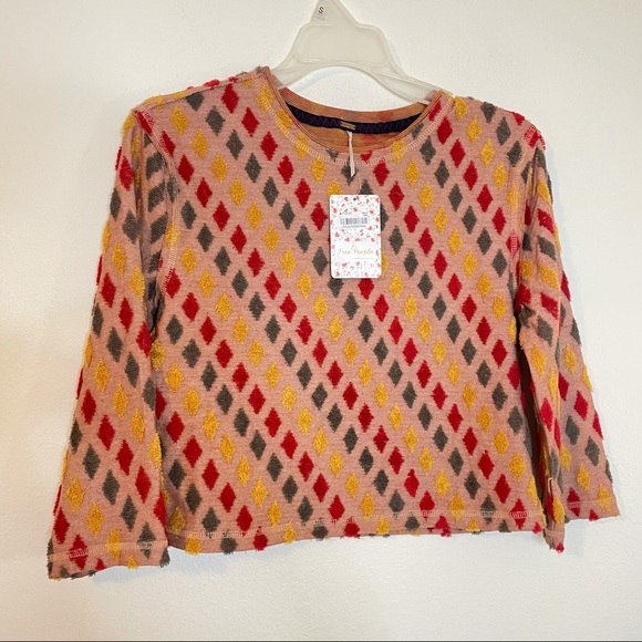 NWT FREE PEOPLE Magic Carpet Tee In Red - Picture 5 of 10